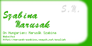 szabina marusak business card